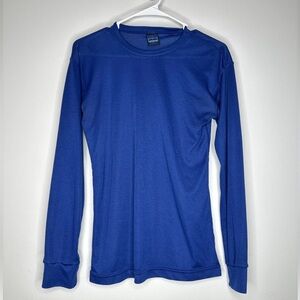 Patagonia Capilene Midweight BaseLayer T-Shirt Mens S Blue Long Sleeve Polyester